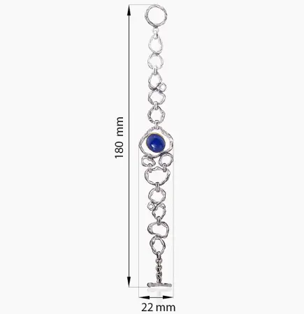 Серебряный браслет «Лазуревые Оковы»