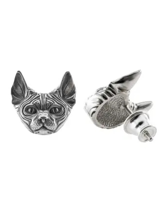 Серебряные серьги «Коты»