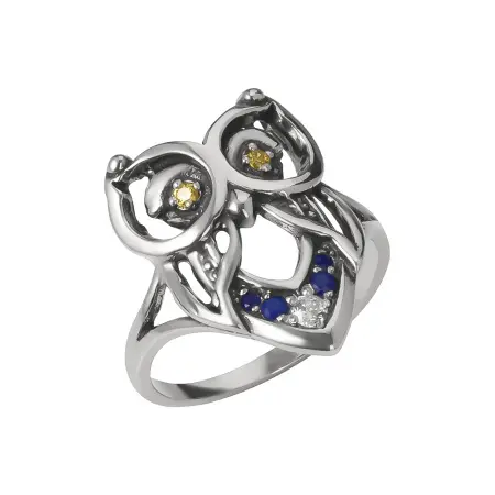 Кольцо из серебра с фианитами «Гермиона»