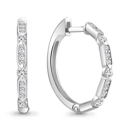 Серебряные серьги с фианитами