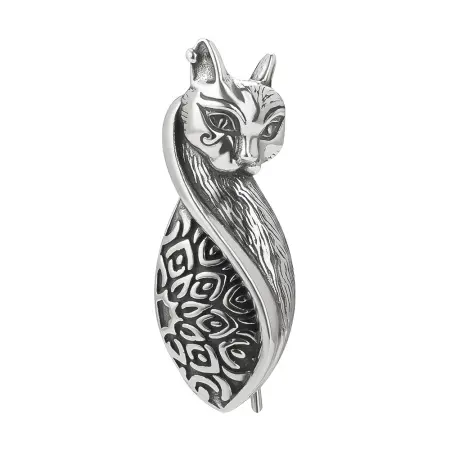 Серебряная брошь «Бастет»