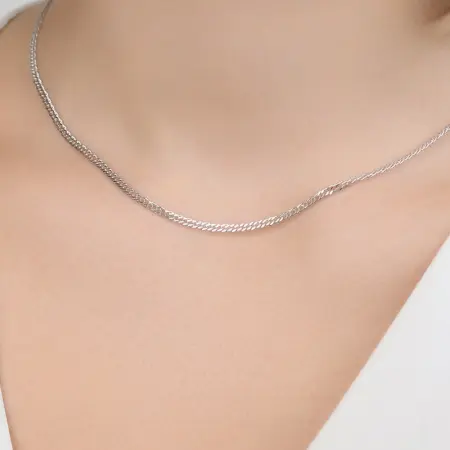 Цепь серебряная «Двойной ромб»