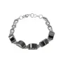 Серебряный браслет с гематитом