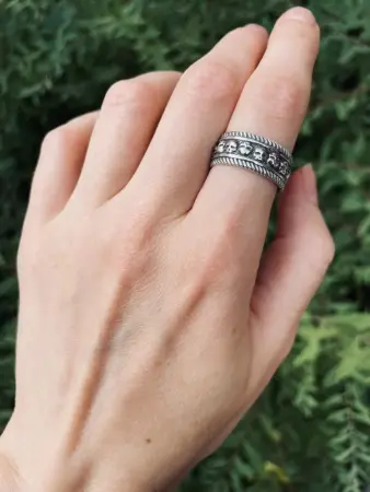 Кольцо из серебра 925 Череп оберег