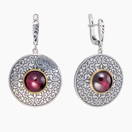 Серебряные серьги «Арабеска»