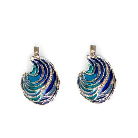 Серебряные серьги «Волна»