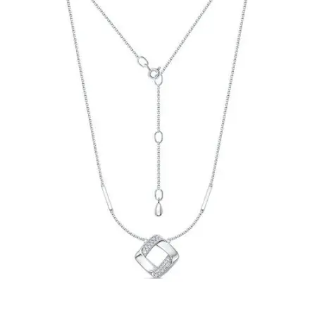 Колье из серебра с фианитами