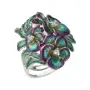 Кольцо из серебра с эмалью «Фиалка»