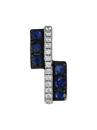 Подвес из серебра с натуральным сапфиром