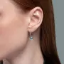 Серебряные серьги с топазом