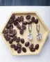 Серьги из серебра «Кофейные зерна»
