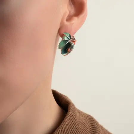 Серебряные серьги «Розовая фантазия»