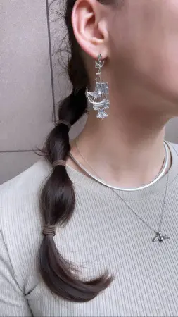 Серебряные серьги «Алые паруса»