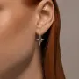 Серьги из серебра с фианитами