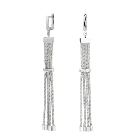Длинные серьги из серебра