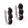 Серебряные серьги с гранатом