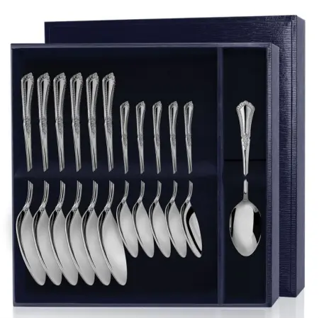 Серебряный набор «Фаворит» 12 предметов столовые и чайные ложки