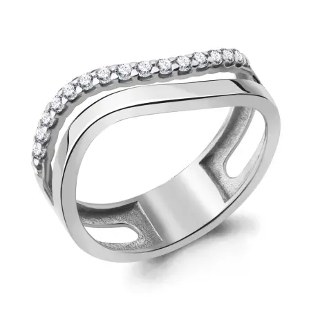 Серебряное кольцо с фианитами