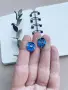 Серьги «Анютины глазки» из серебра с эмалью