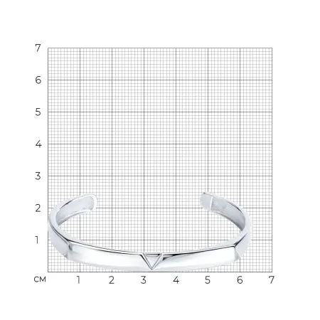 Серебряный жёсткий браслет