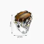 Серебряное кольцо с тигровым глазом «Саванна»