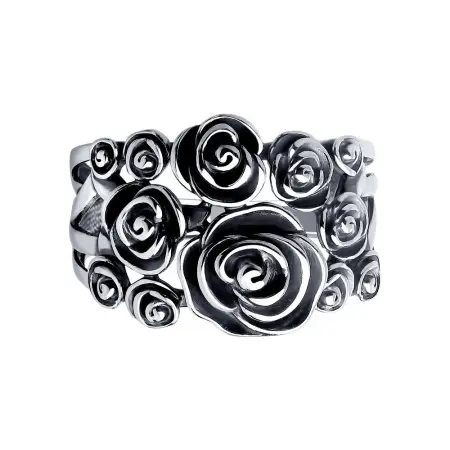 Кольцо из чернёного серебра