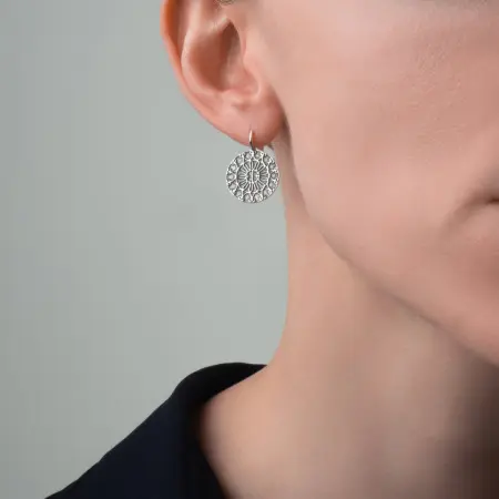 Серебряные серьги «Монетка»