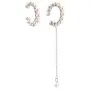 Серьги-каффы из серебра с культивированным жемчугом