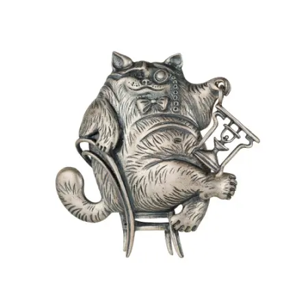 Серебряная брошь «Обаятельный Кот Бегемот»
