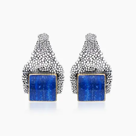 Серебряные серьги «Лазуритовый Пруд»