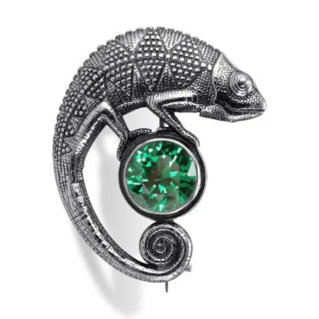 Брошь из серебра «Хамелеон»