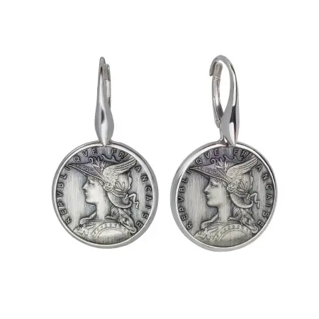Серебряные серьги «Монеты»