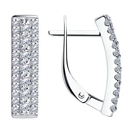 Серебряные серьги Sokolov с фианитами