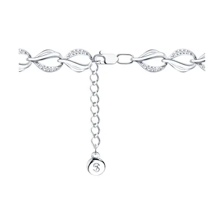 Браслет из серебра с фианитами