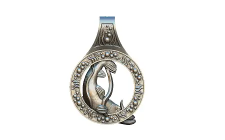 Серебряная подвеска «Жемчужная щука»