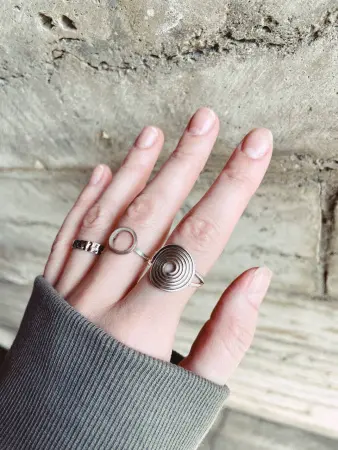 Кольцо из серебра «Лабиринт»