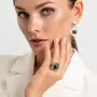 Серебряные серьги «Гранатовый Взор»