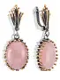 Серьги из серебра с розовым кварцем