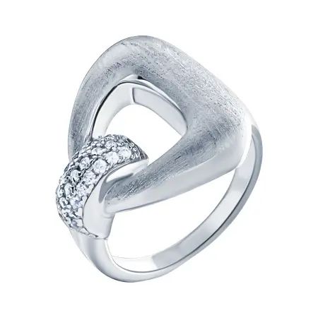 Кольцо из серебра с фианитами