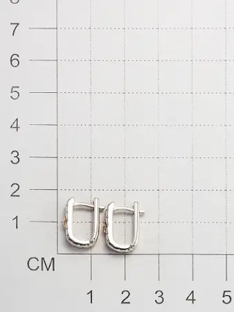 Серебряные серьги с бриллиантом