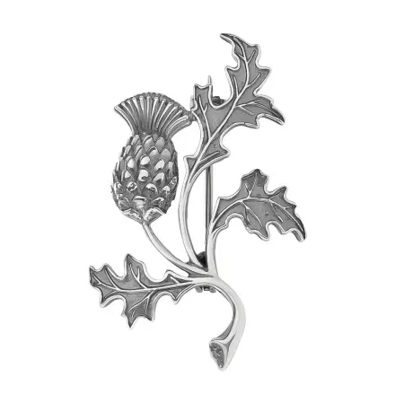 Брошь серебро Чертополох