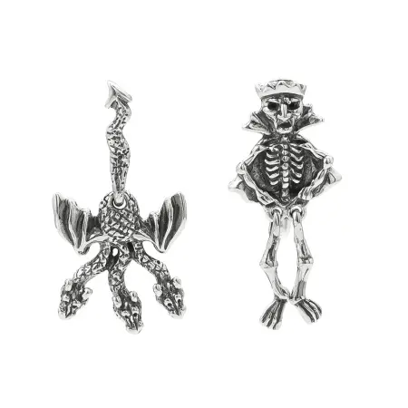 Серьги из серебра «Кощей Горыныч»