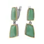 Серьги из серебра с нефритом