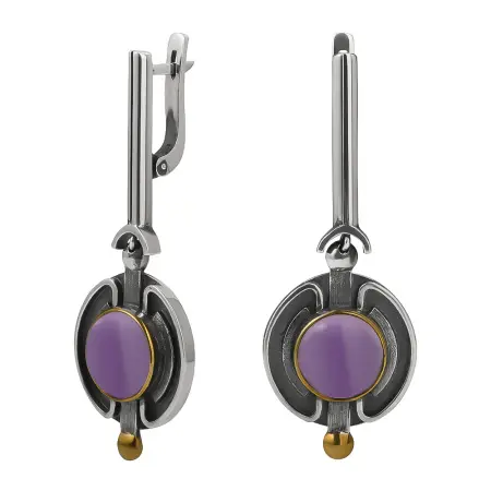 Серьги из серебра «Клеопатра» с аметистом