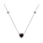 Колье из серебра с гранатом и фианитами «Сердце»