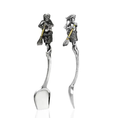 Серебряная лопатка для соли «Баба-Яга»