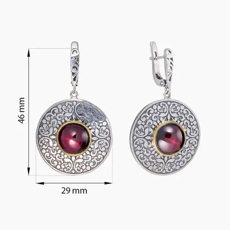 Серебряные серьги «Арабеска»