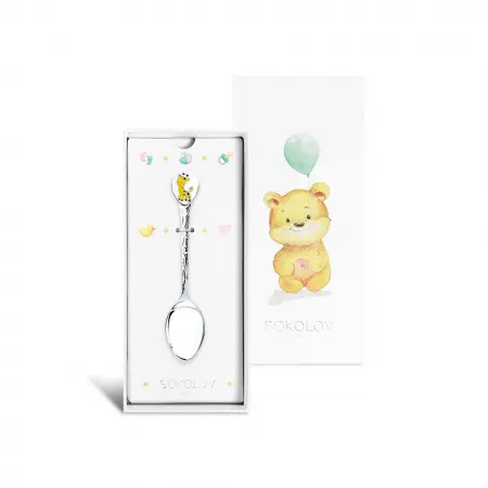 Ложка «Жираф» детская из серебра