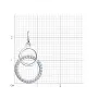 Серебряная подвеска с фианитами «Круги»
