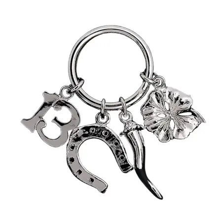 Серебряный брелок для ключей «На счастье»